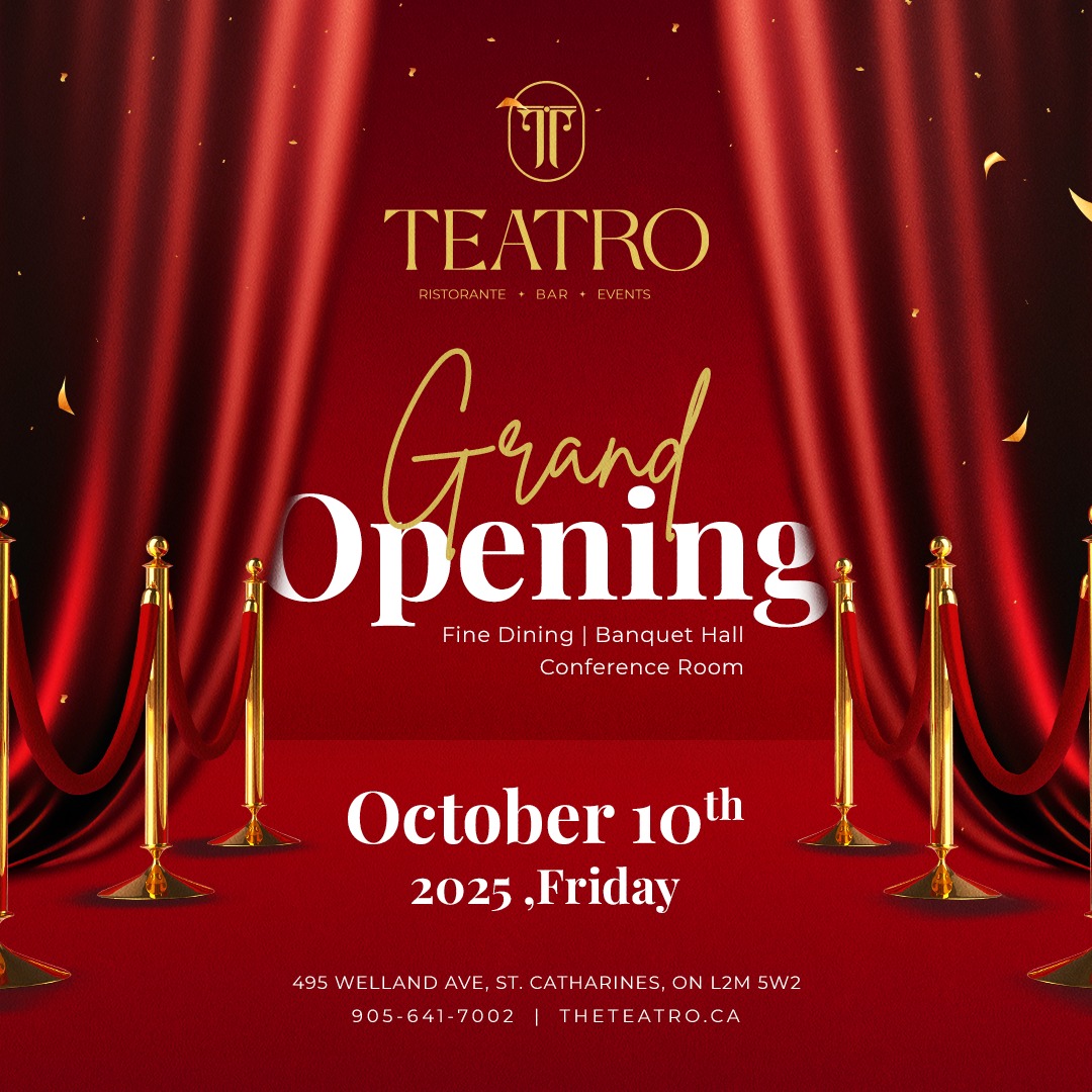 Teatro, Opening Soon in Niagara Region