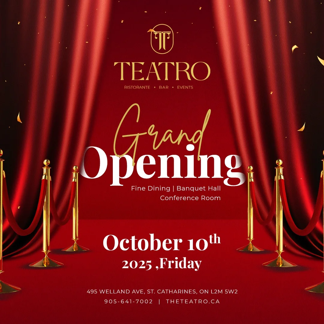 Teatro, Opening Soon in Niagara Region